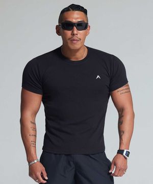 아나볼릭 머슬핏 반팔티셔츠 블랙