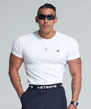 아나볼릭 머슬핏 반팔티셔츠 화이트