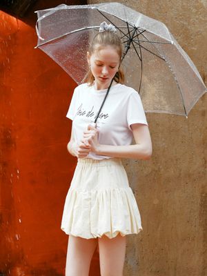 TILLY print T-shirt_WHITE