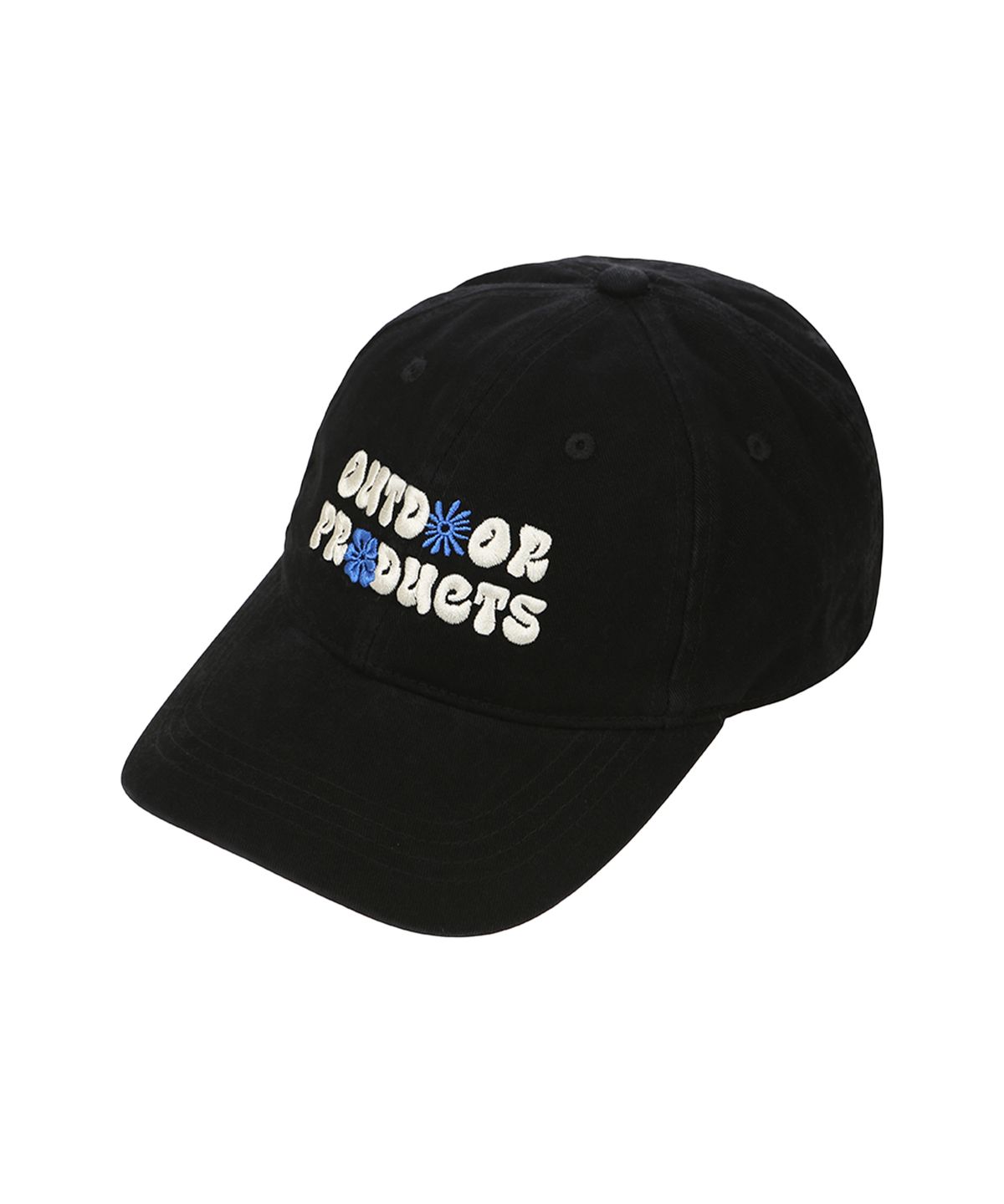 아웃도어 프로덕츠(OUTDOOR PRODUCTS) FLOWER LOGO WASHED BALL CAP (BLACK)