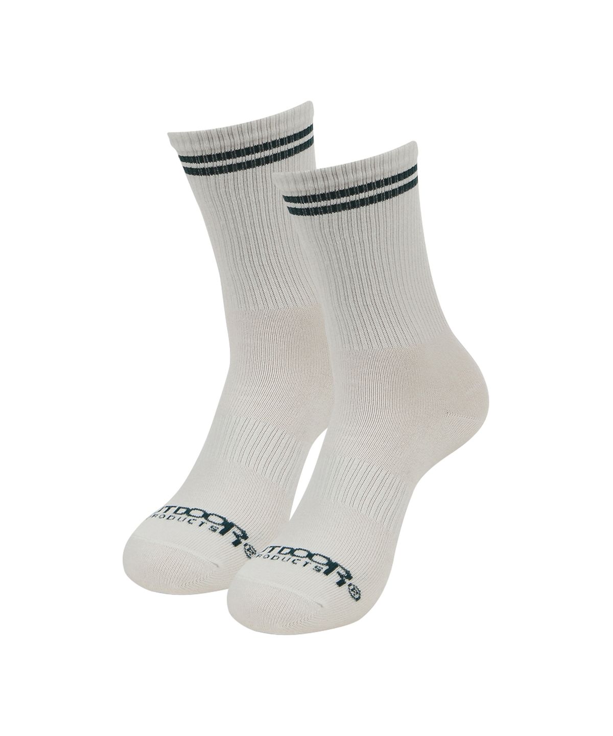 아웃도어 프로덕츠(OUTDOOR PRODUCTS) W STRIPE MID-LENGTH SOCKS (GREEN)