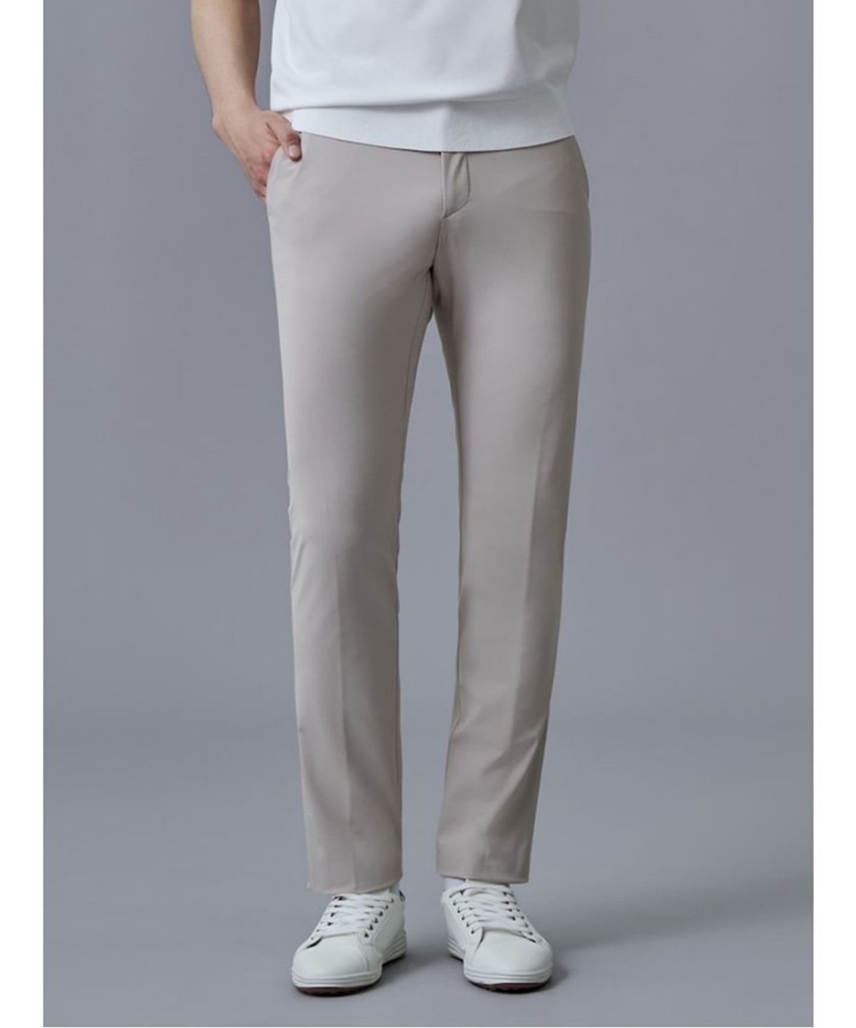 빈폴골프(BEANPOLE GOLF) 남성 테크업 쿨펀칭 슬림 팬츠  베이지