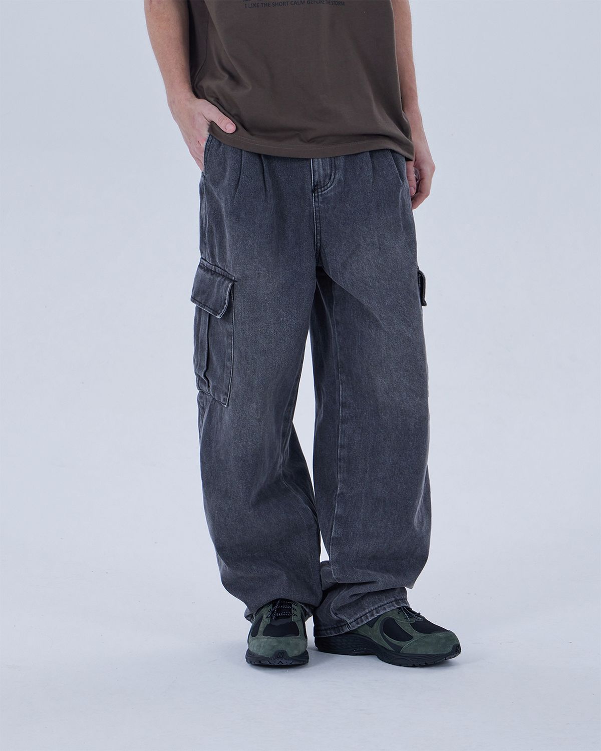 디스펑트(DYSFUNCT) TWO TUCK CARGO DENIM PANTS
