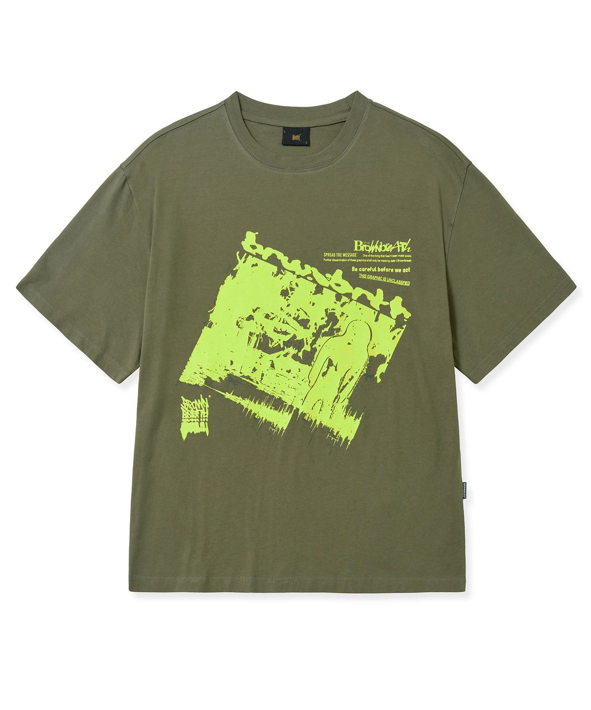 브라운브레스(BROWNBREATH) CURSORILY TEE - KHAKI