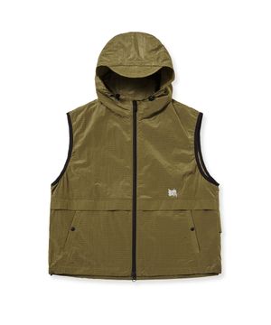 TAG LIGHT HOOD VEST - BROWN