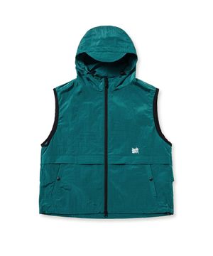 TAG LIGHT HOOD VEST - BLUE GREEN
