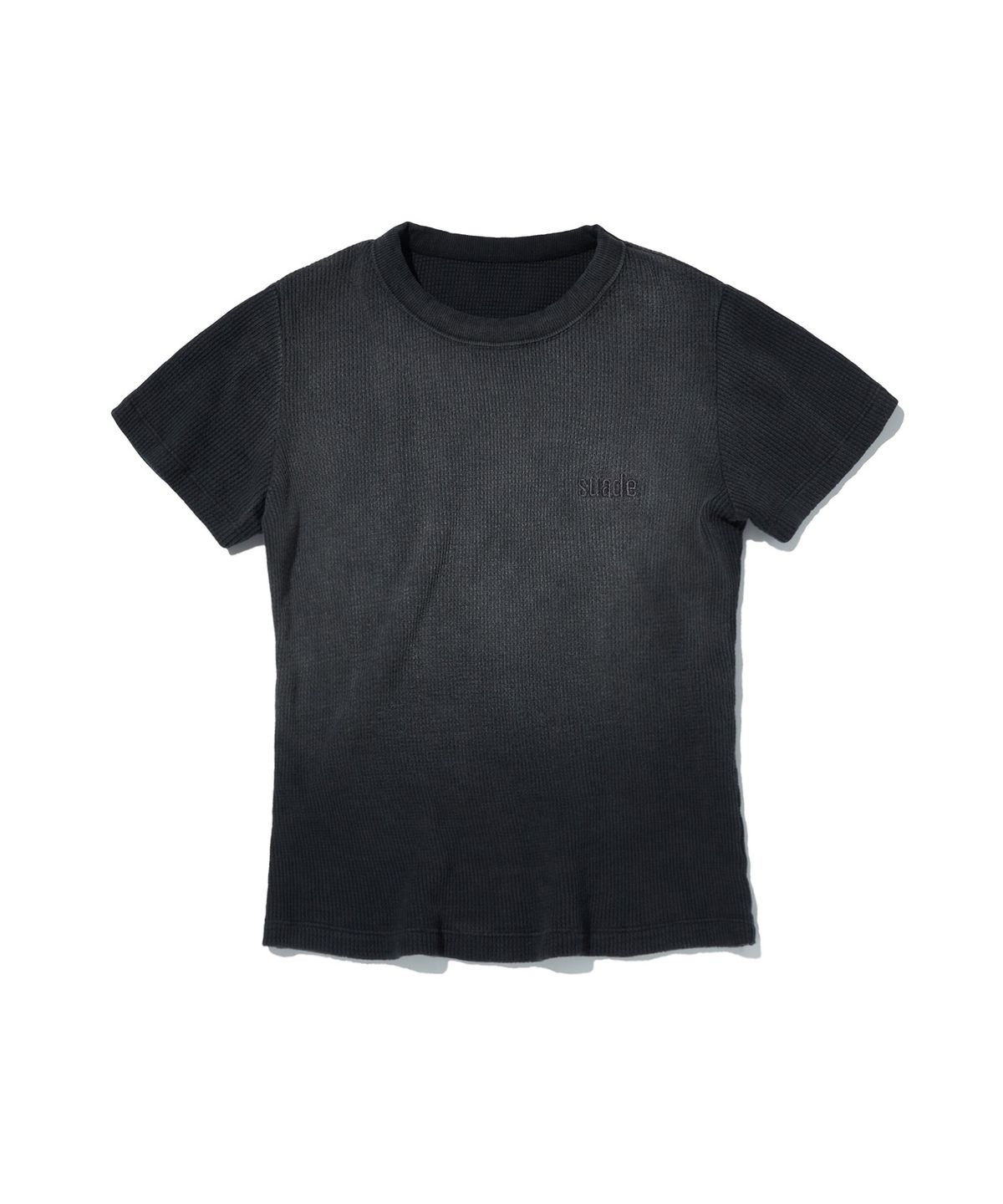 스웨이드(SUADE) WASHED THERMAL LOGO TEE [BLACK]