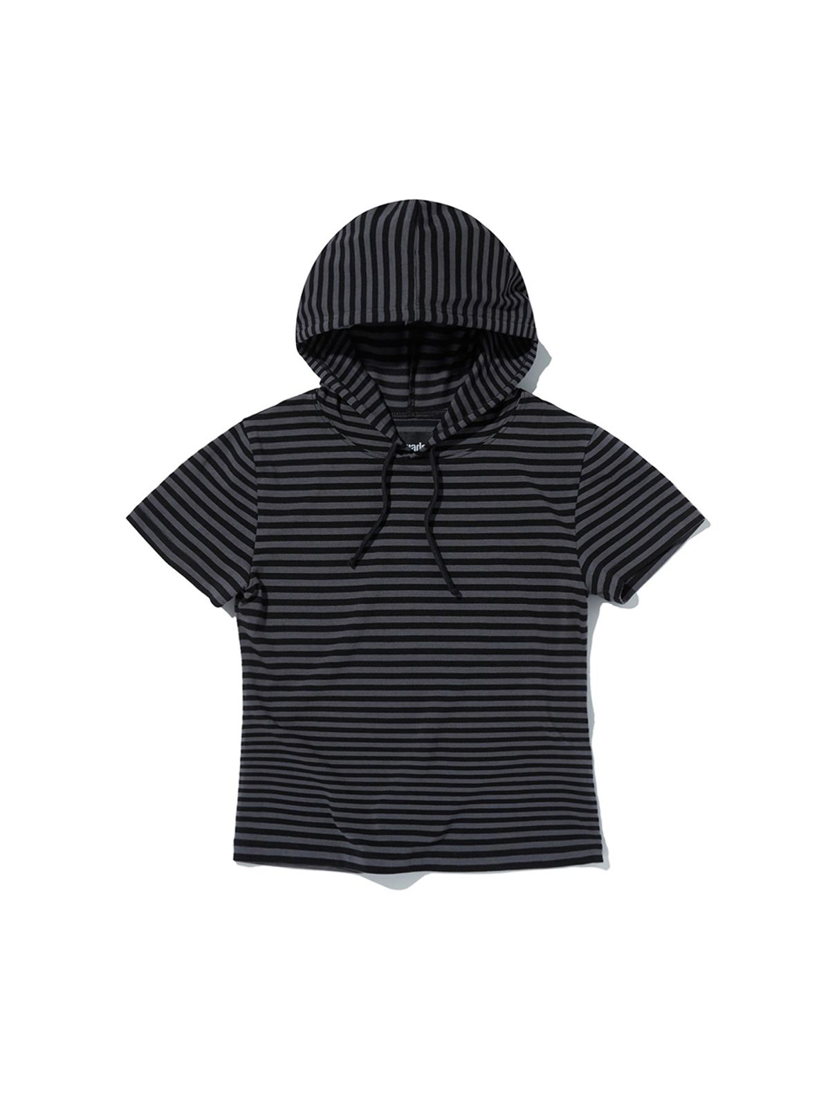 스웨이드(SUADE) STRIPE HOODED TEE [BLACK]