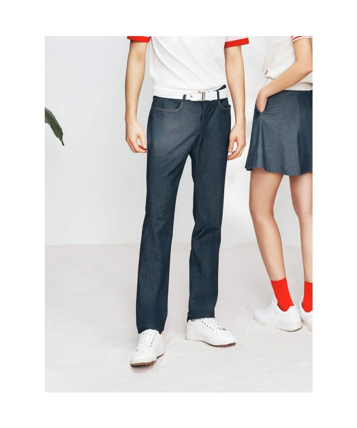 빈폴골프(BEANPOLE GOLF) 남성 데님라이크 슬림 팬츠  네이비