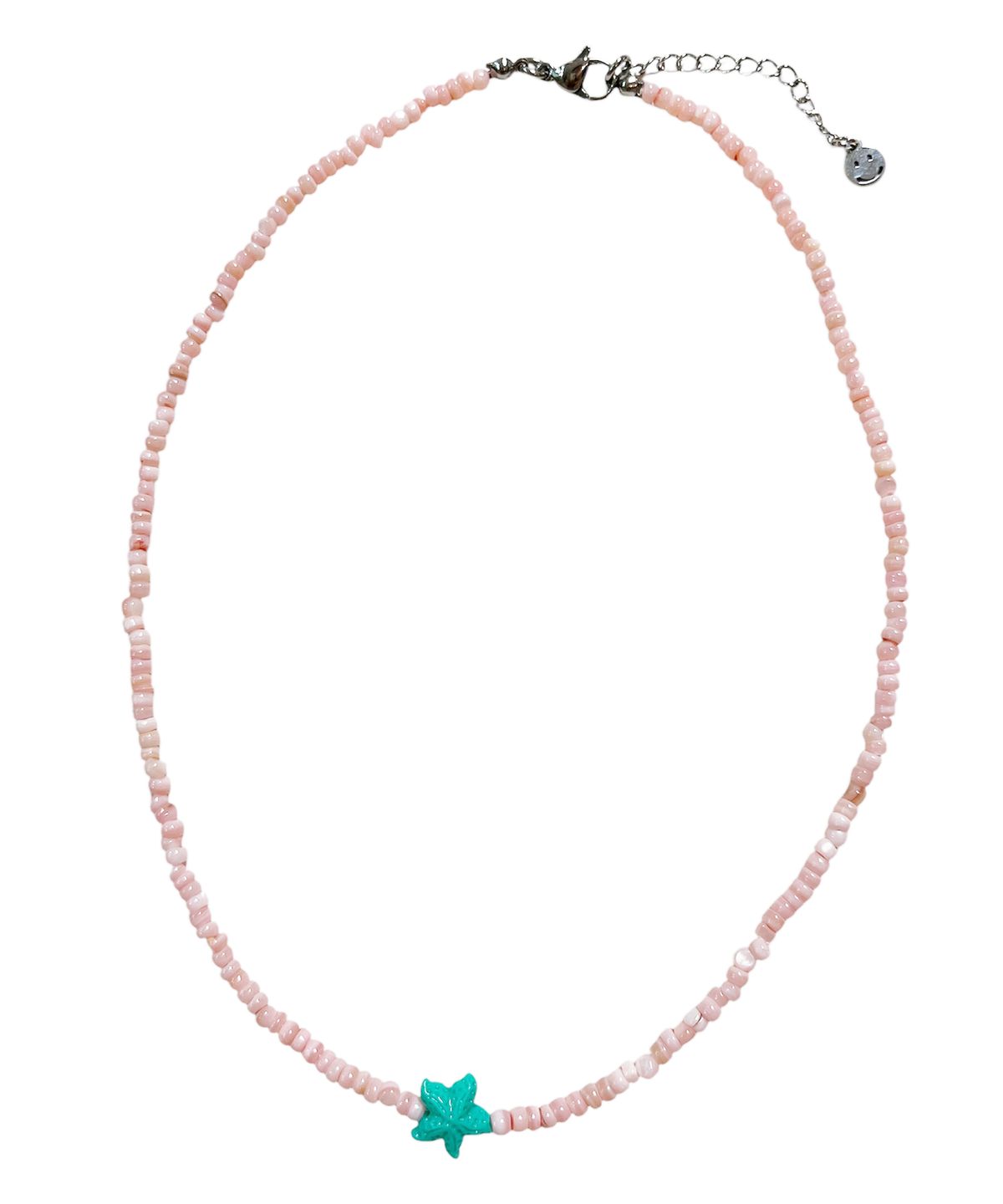 스케이터락(SK8ER ROCK) Starfish Coral Beads Necklace  ((light pink))