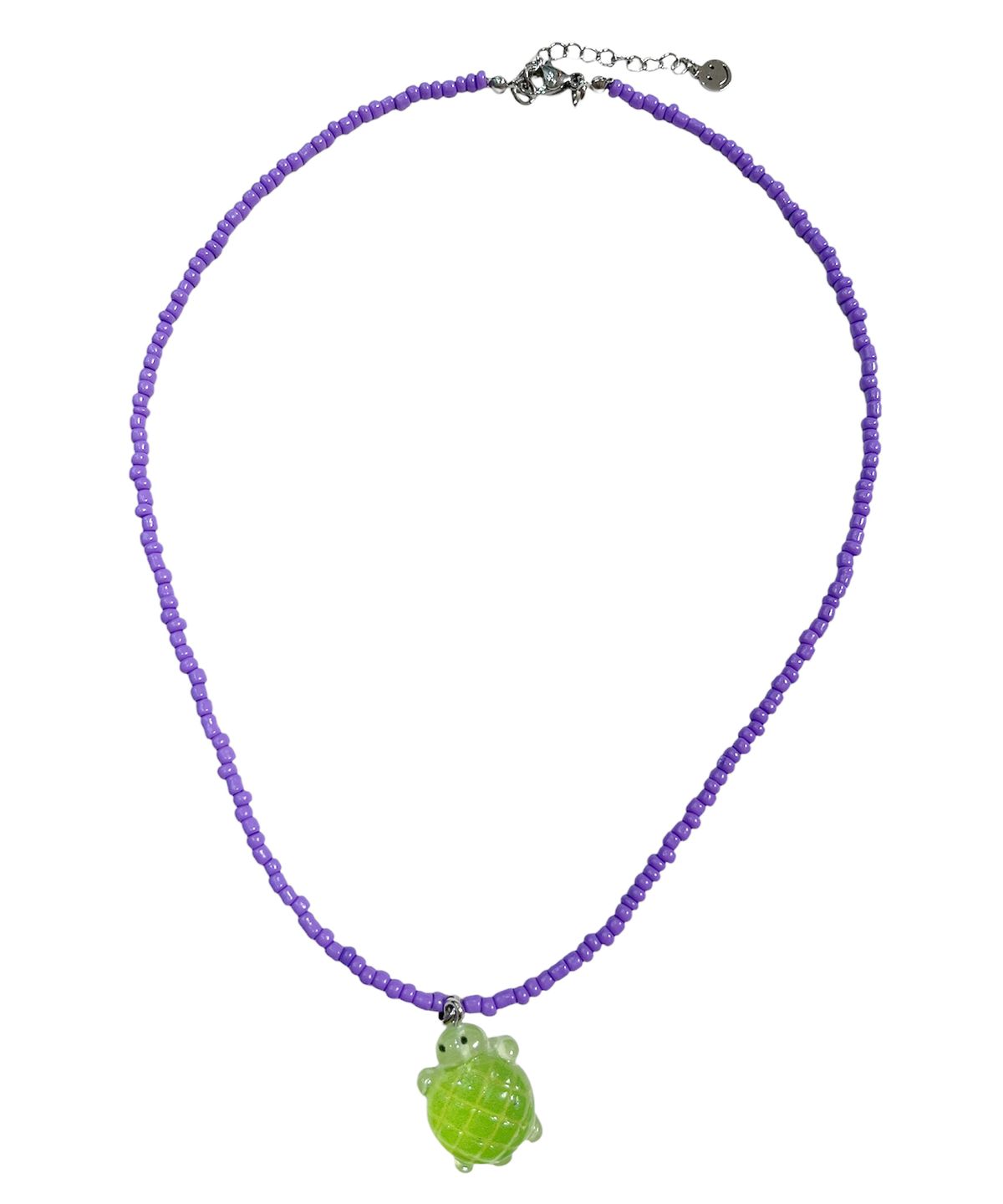 스케이터락(SK8ER ROCK) Melon Bread Turtle Beads Necklace ((light purple))