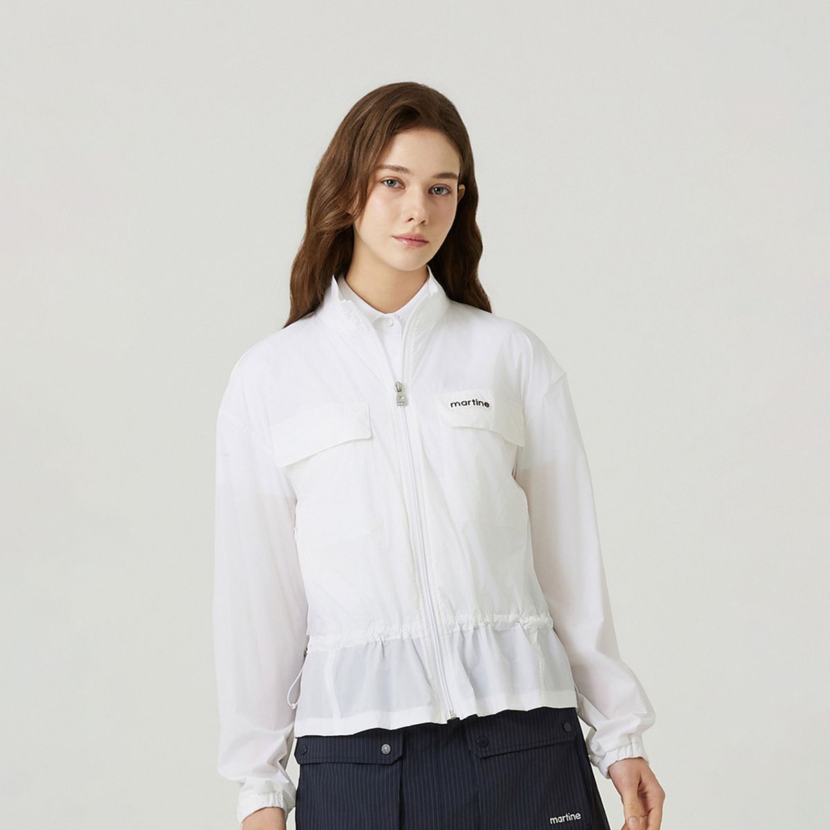 마틴골프(MARTINE GOLF) Out Pocket Point Jumper_White