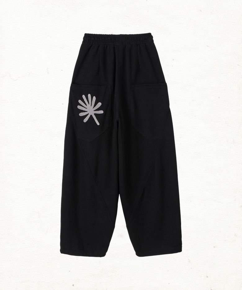 DD structure balloon sweat pants (BLACK)