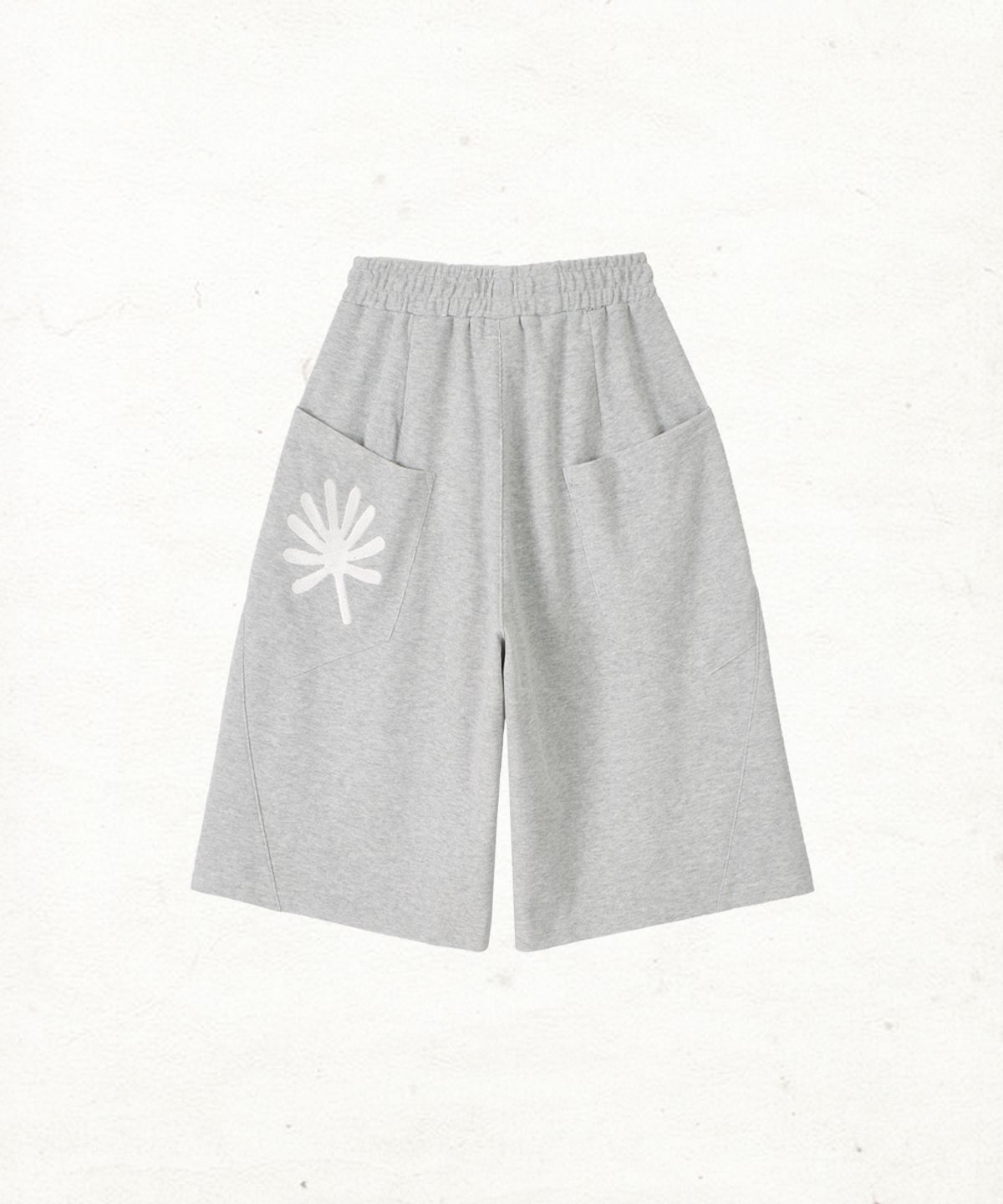 단델(DANDEL) DD symbol sweat bermuda pants (GREY)