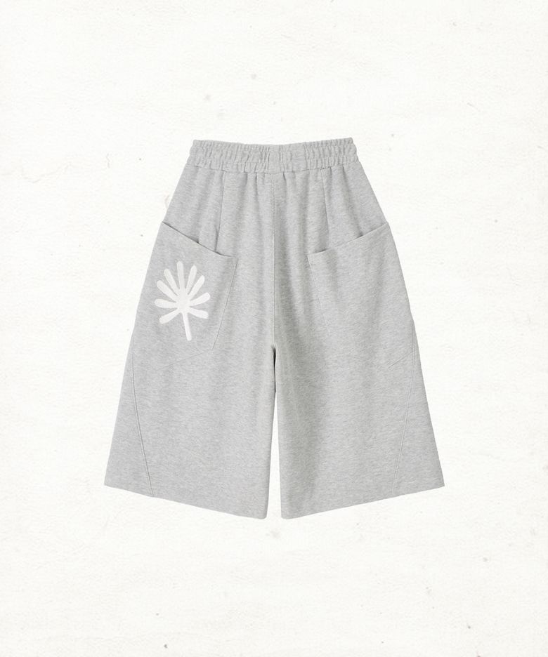 DD symbol sweat bermuda pants (GREY)
