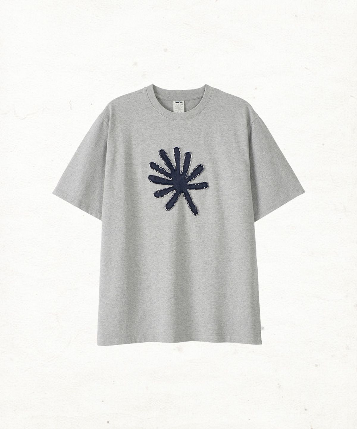 단델(DANDEL) DD symbol applique tee (GREY)