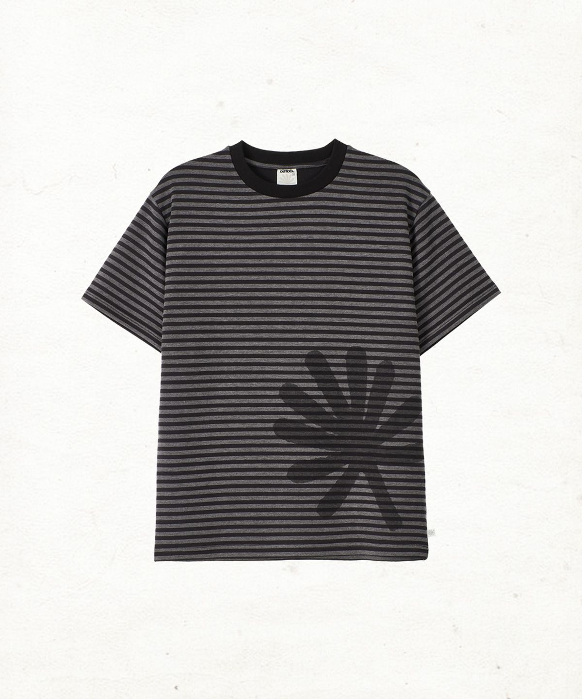 단델(DANDEL) DD murky stripe symbol tee (CHARCOAL)