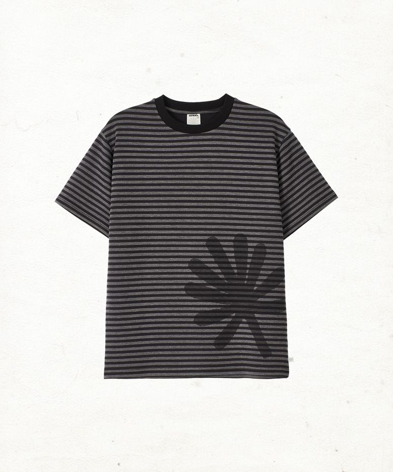 DD murky stripe symbol tee (CHARCOAL)