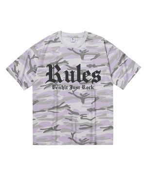 RULES 카모 반팔 티셔츠