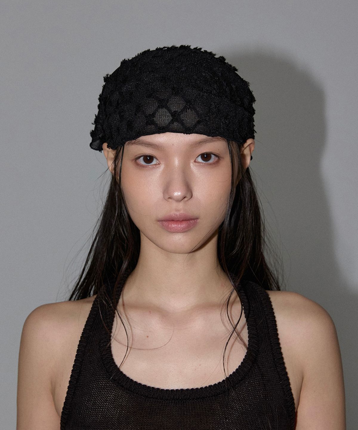 이네기(INEGI) Tassel Scarf (black)