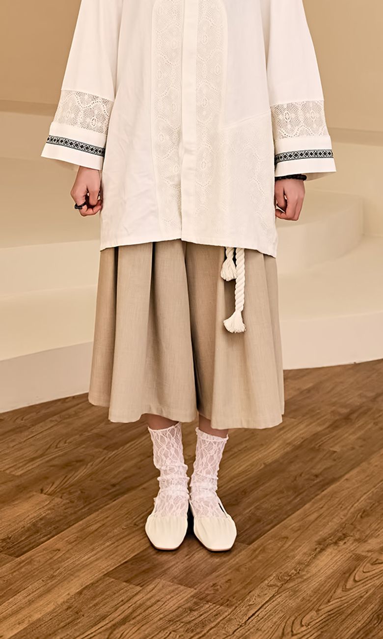 Rope Culotte Pants Beige