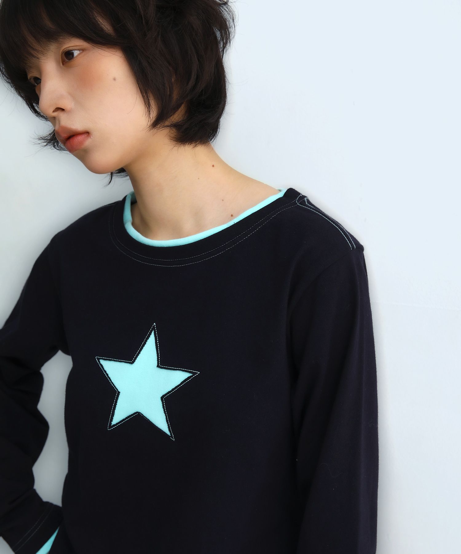 ●Bad Blue● Stripe My Little Star L/S (Blue) MUSINSA | BADBLUE Stripe My Little Star L/S Blue