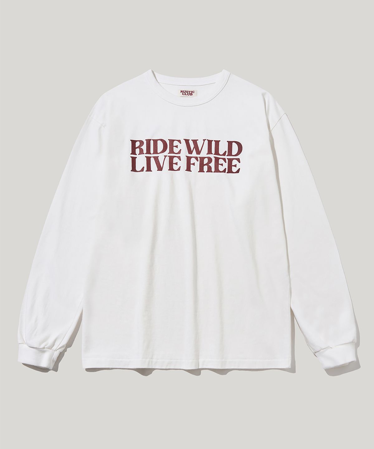 러스틱클럽(RUSTICCLUB) COWBOY MESSAGE LONG SLEEVE_WHITE