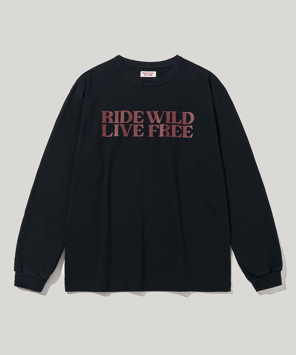 러스틱클럽(RUSTICCLUB) COWBOY MESSAGE LONG SLEEVE_BLACK