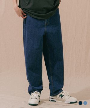 워시드 테이퍼드 데님 팬츠 딥블루 OZLP4701