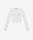 베아 크롭 브이넥 니트 - 화이트 / 1803004WY003FA401