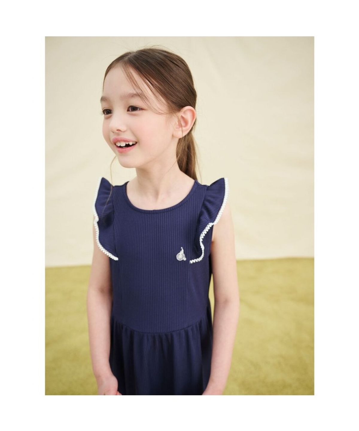 빈폴 키즈(BEANPOLE KIDS) 클래식 골지 민소매 원피스  네이비 (BI5471G10R)
