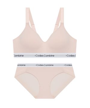 아스킨 극세사밴드 스포츠브라 햄팬티 세트_라이트핑크