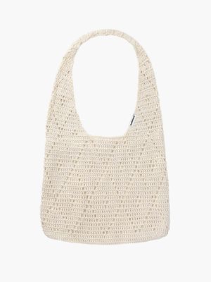 크로쉐 니트 숄더백 (크림)