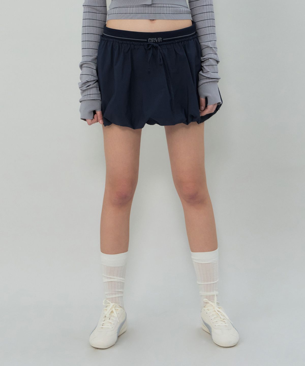 그로브(GROVE) JULES BALLOON SKIRT (NAVY)