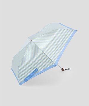 [애니웨더] 3단 깅엄체크 우양산 - 스카이 블루