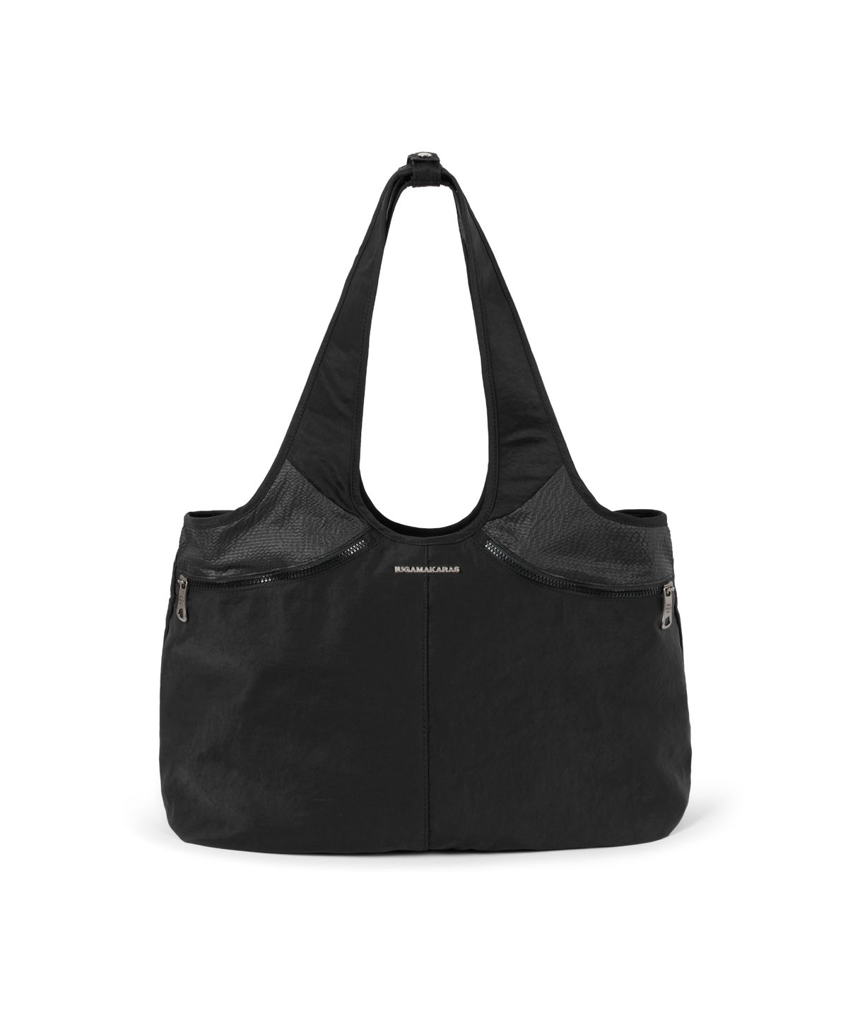 이우가마카라스(IUGAMAKARAS) Nylon Shopper Bag (Black)