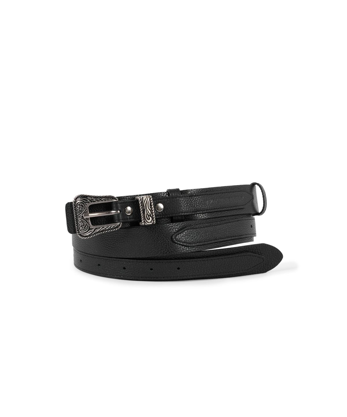 이우가마카라스(IUGAMAKARAS) Double Stuff Western Belt (Black)