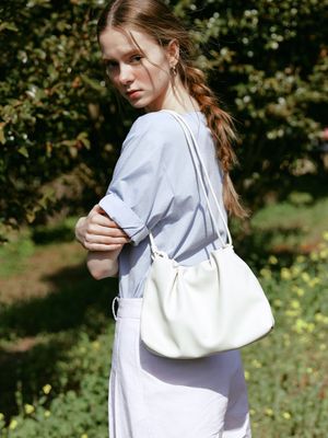 FLORIA shoulder cross bag_WHITE