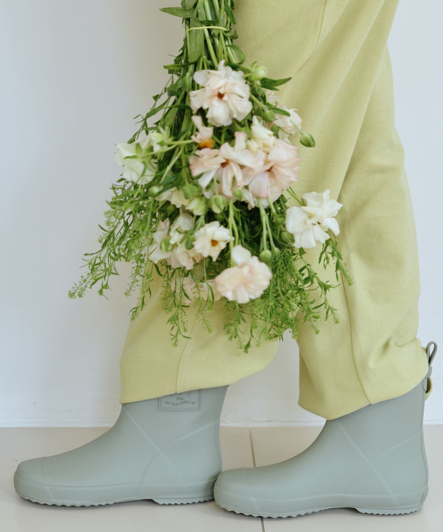 MUSINSA | BENSIMON BSM RAIN BOOTS LOW - SAGE GREEN