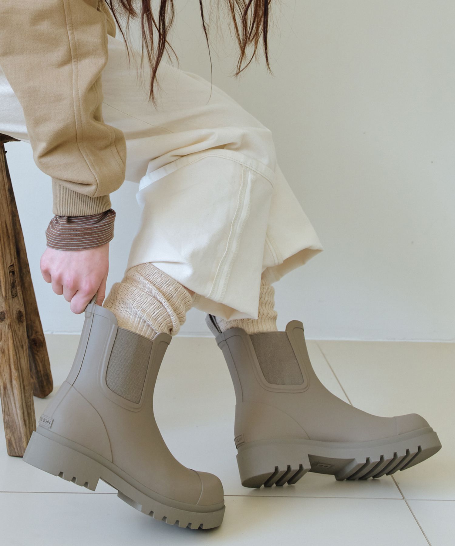 ●Bensimon● CHELSEA RAIN BOOTS MUD GREY 5008360444 MUSINSA | BENSIMON CHELSEA RAIN BOOTS - MUD GREY