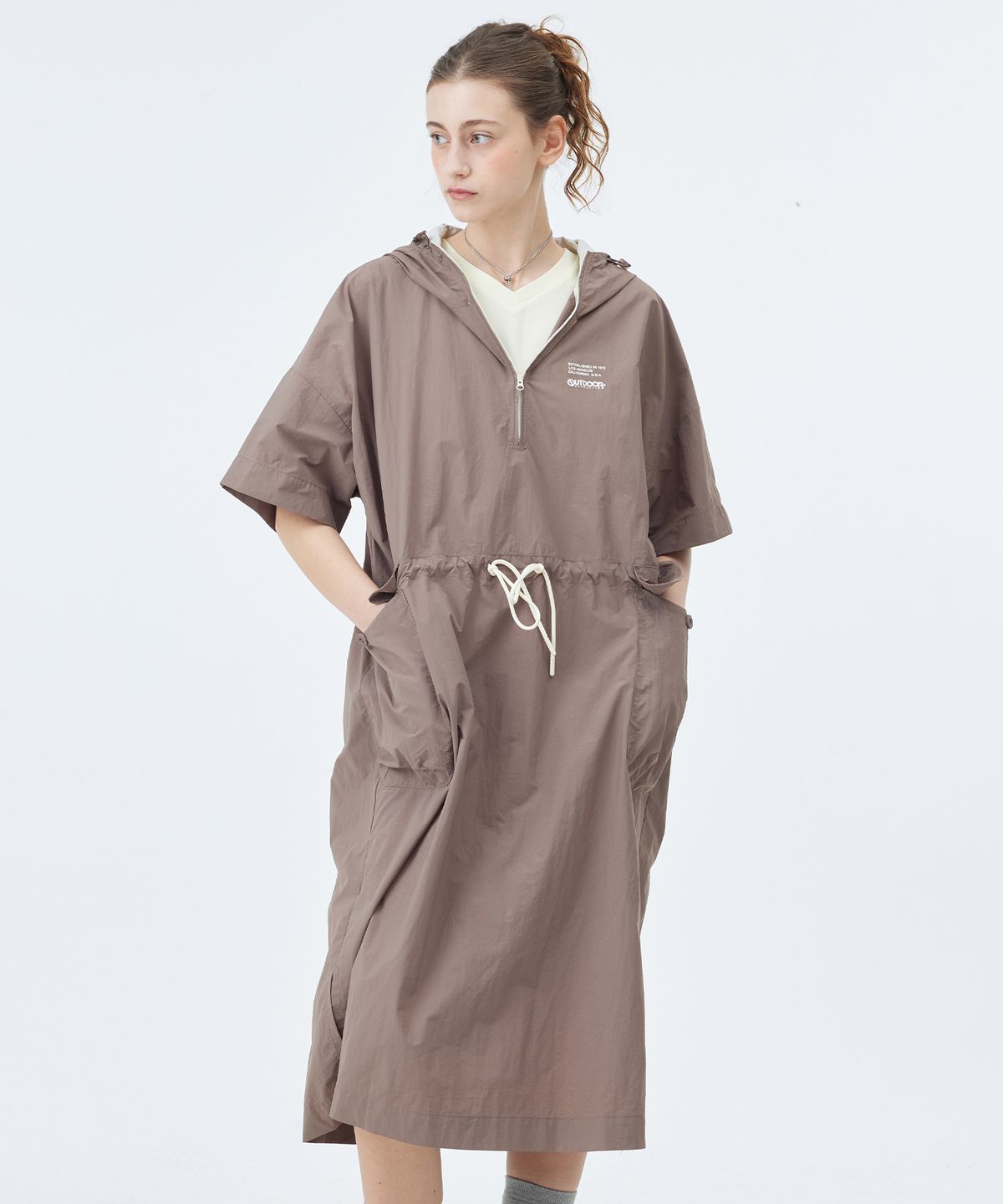 아웃도어 프로덕츠(OUTDOOR PRODUCTS) W NYLON HOOD ONEPIECE (BROWN)