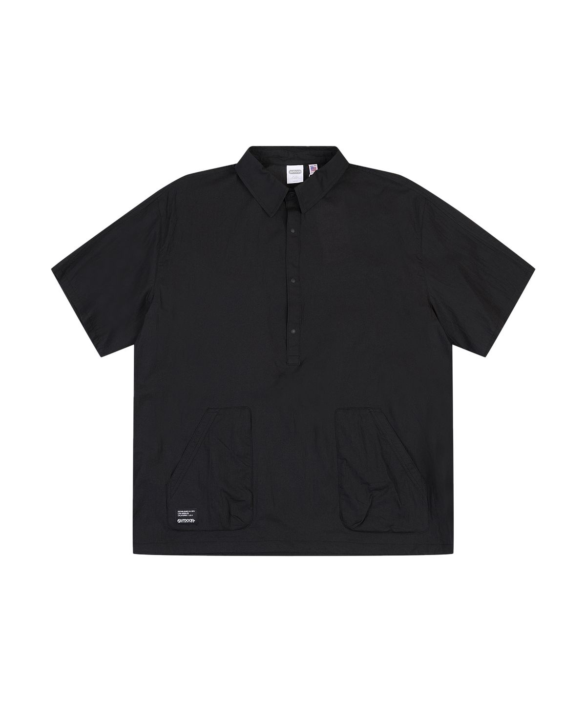 아웃도어 프로덕츠(OUTDOOR PRODUCTS) SHORT SLEEVE COLLAR ANORAK (BLACK)