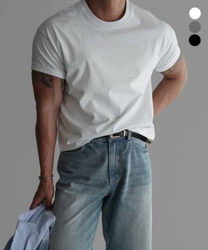 크롭 레이어드 티셔츠 RIB [3COLOR]