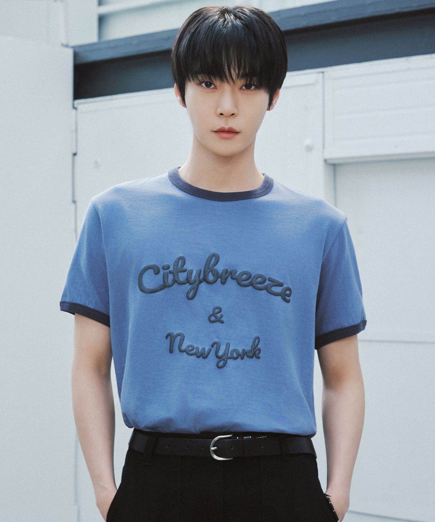 Tシャツ・カットソー citybreeze Vintage Logo Ringer T-Shirt_SKY BLUE MUSINSA | CITYBREEZE BREEZE NYC RINGER T-SHIRT_DUSTY BLUE