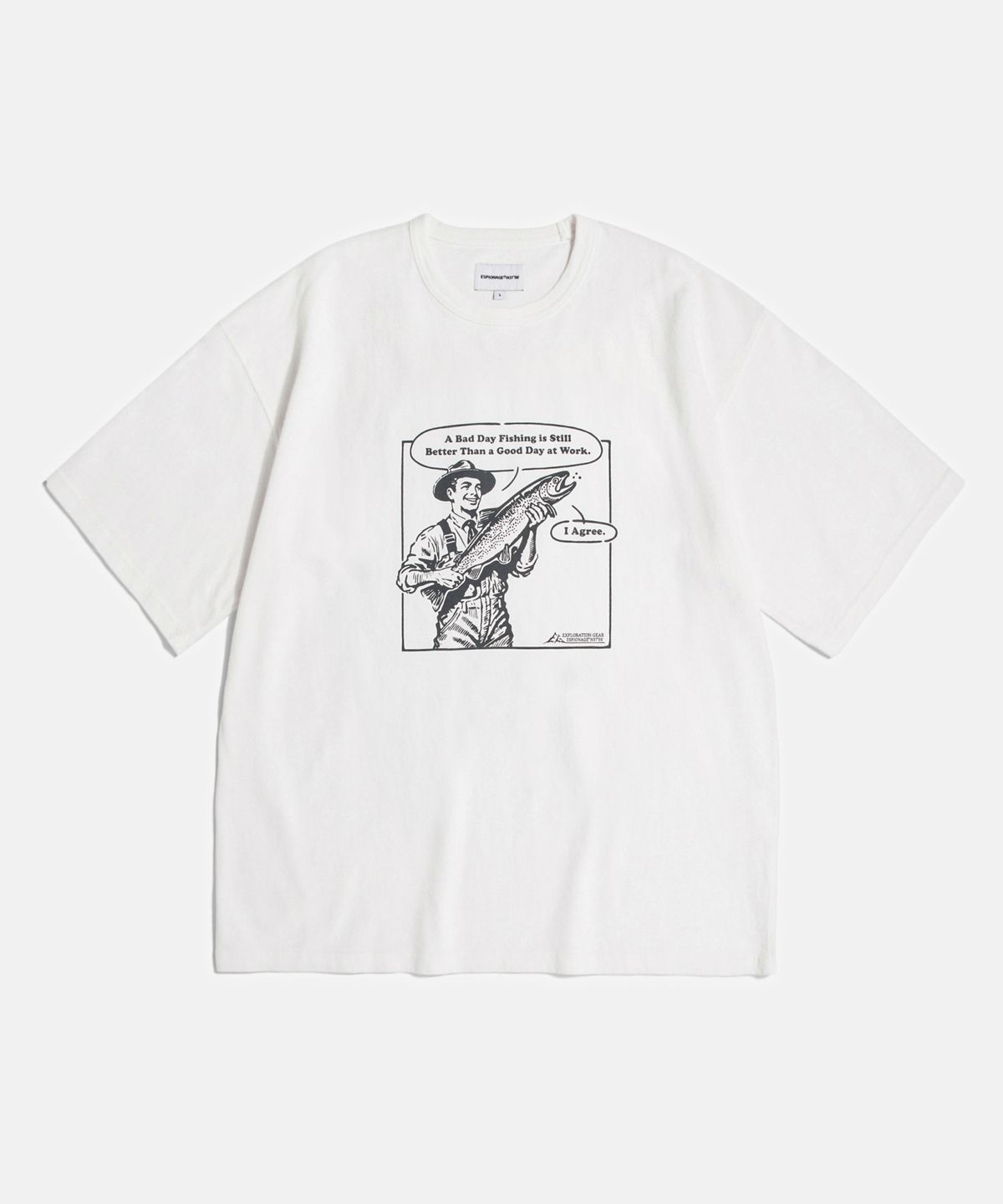 에스피오나지(ESPIONAGE) Fishing and Work Heavyweight Tee Off White