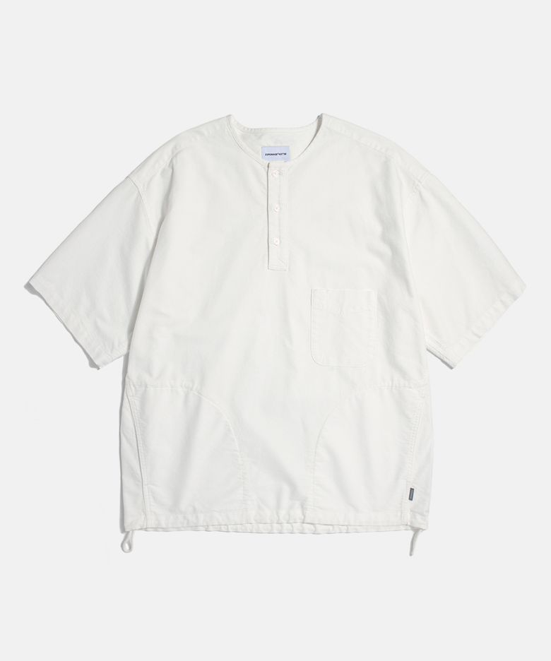 Oxford S/S Henley Shirt Off White