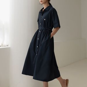 필로 비조 벨티드 반팔 원피스