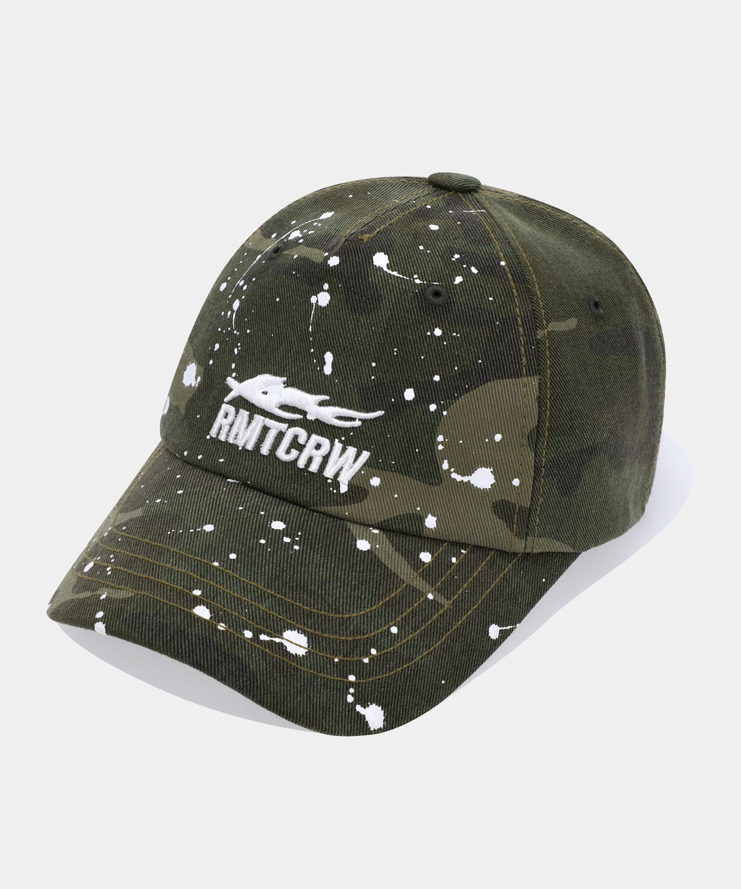 ★2025SU新作★ROMANTIC CROWN★SPLASH PAINTING BALL CAP MUSINSA | ROMANTIC CROWN Splash Painting Ball Cap_Green