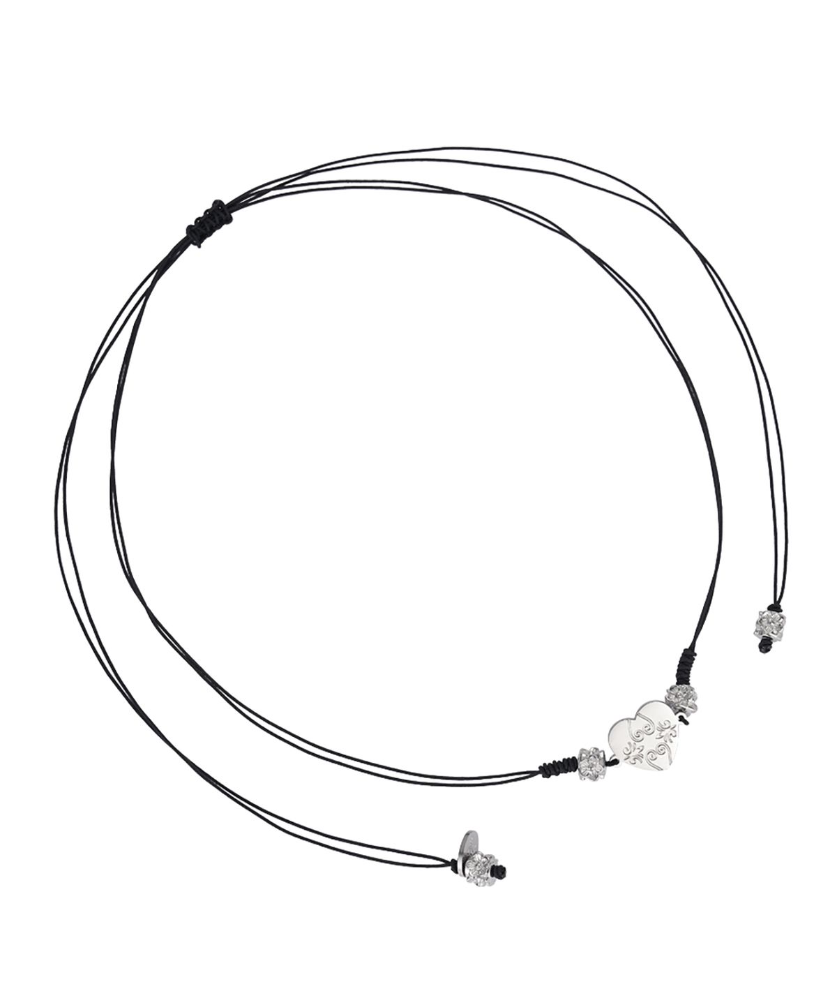 엔프프(NFF) double line heart necklace-silver