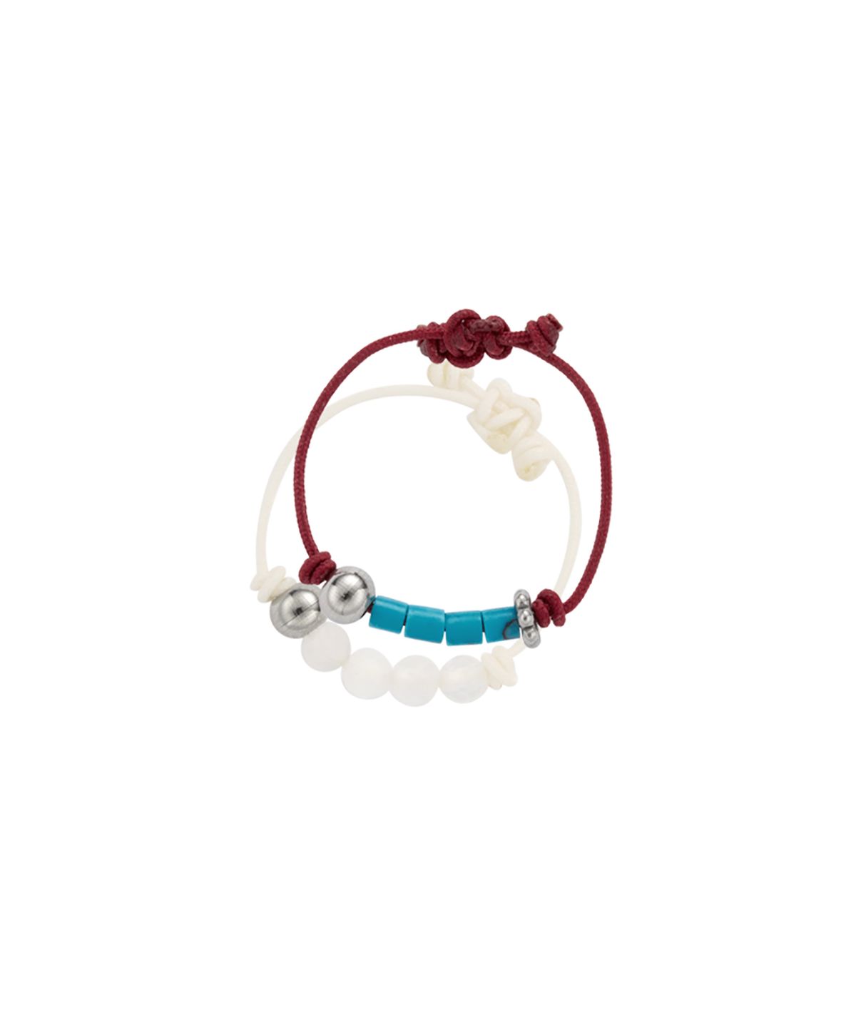 엔프프(NFF) gem string ring set-red ivory